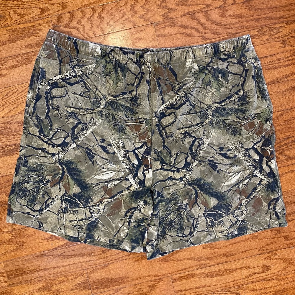 GUC Men’s 3XL Tall, Boulder Creek Trading Company Cotton Camo Pull-on Shorts